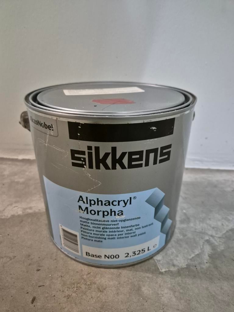 Sikkens Alphacryl Morpha 2,3L Muurverf (mat) Donker Bordeaux, Ophalen of Verzenden, Nieuw
