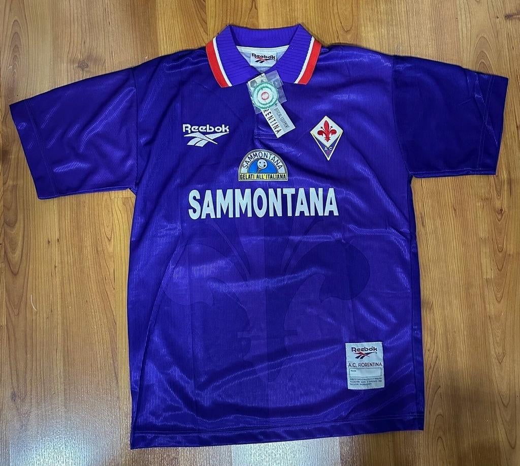 Fiorentina Batistuta Voetbal Thuisshirt Orgineel Nieuw 1995, Envoi, Comme neuf