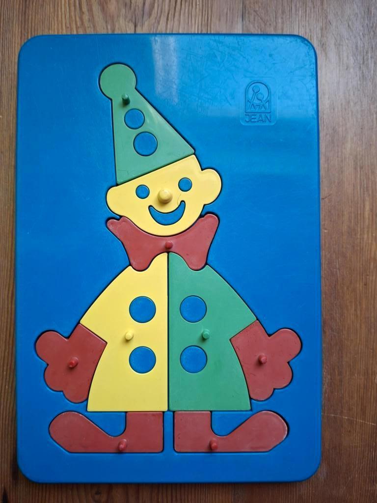 plastieke puzzel clown, Ophalen of Verzenden, Minder dan 10 stukjes, Gebruikt, 6 maanden tot 2 jaar