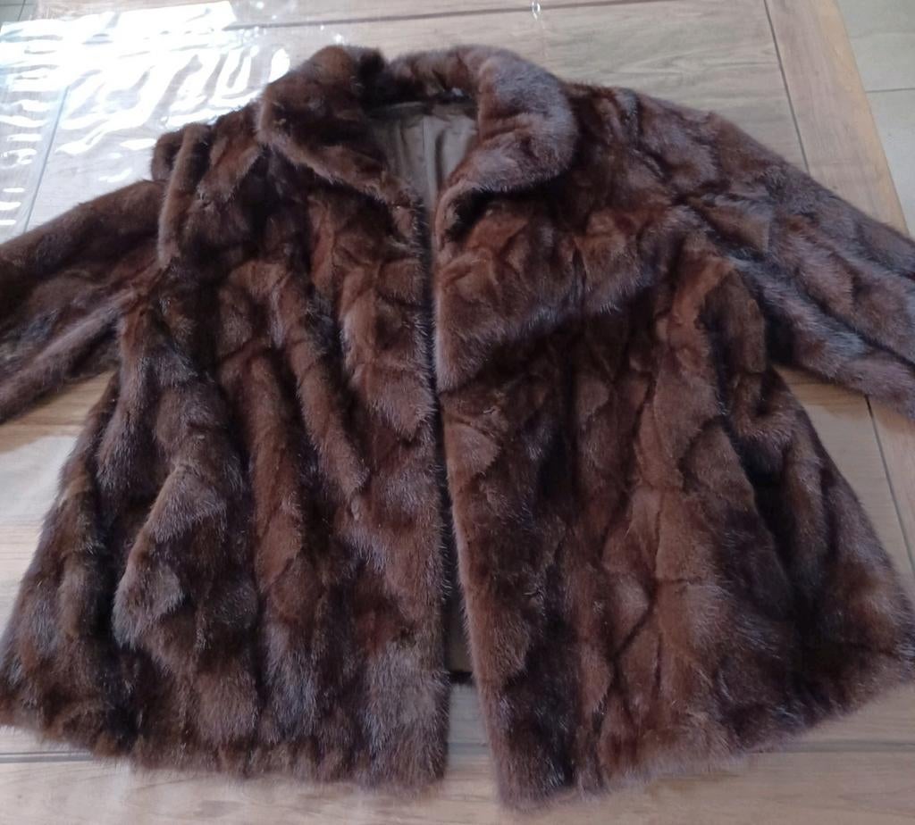 Bontjas, Kleding | Dames, Ophalen, Gedragen, Maat 42/44 (L), Bruin