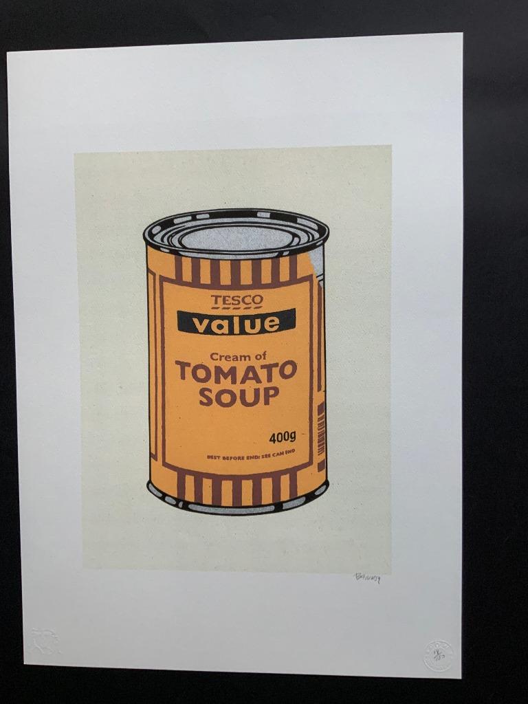 BANKSY SOUP CAN EXTRA GROOT genummerd met stempel, Enlèvement ou Envoi