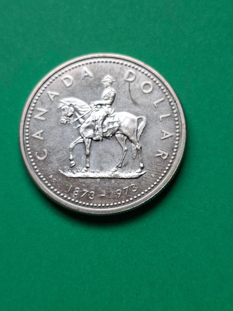 1973 Canada 1 dollar en argent Gendarmerie royale, Envoi, Amérique du Nord, Monnaie en vrac, Argent