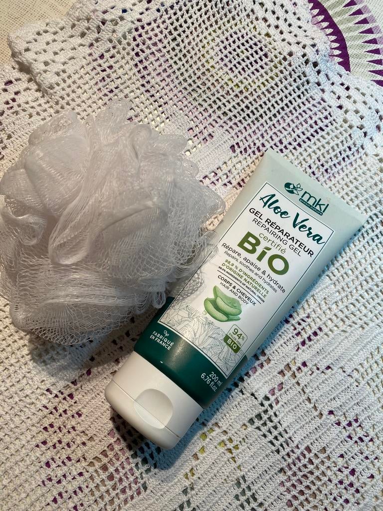 Gel reparateur ALOE VERA BIO + fleur de douche, Enlèvement ou Envoi, Comme neuf