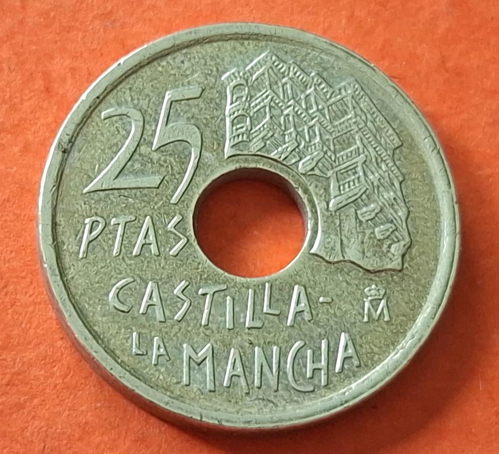 Pièce Espagne - 25 pesetas - 1996, Timbres & Monnaies, Monnaies | Europe | Monnaies non-euro, Monnaie en vrac, Autres pays, Envoi