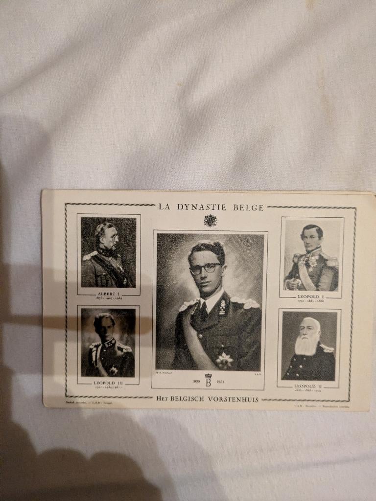 La dynastie Belge, Enlèvement ou Envoi, Comme neuf, Carte, Photo ou Gravure