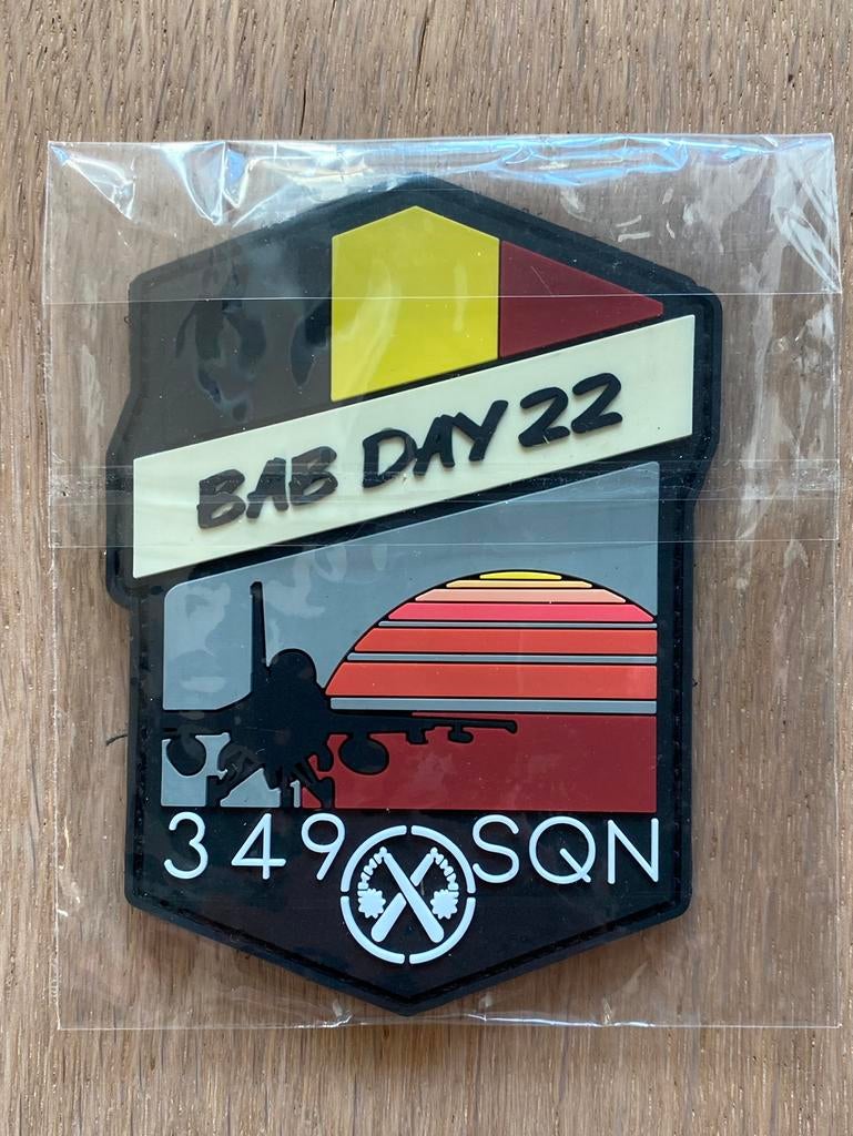 Belgian Air Force - 349 Sqn - BAB Day 22, Verzamelen, Ophalen of Verzenden, Nieuw, Patch, Badge of Embleem