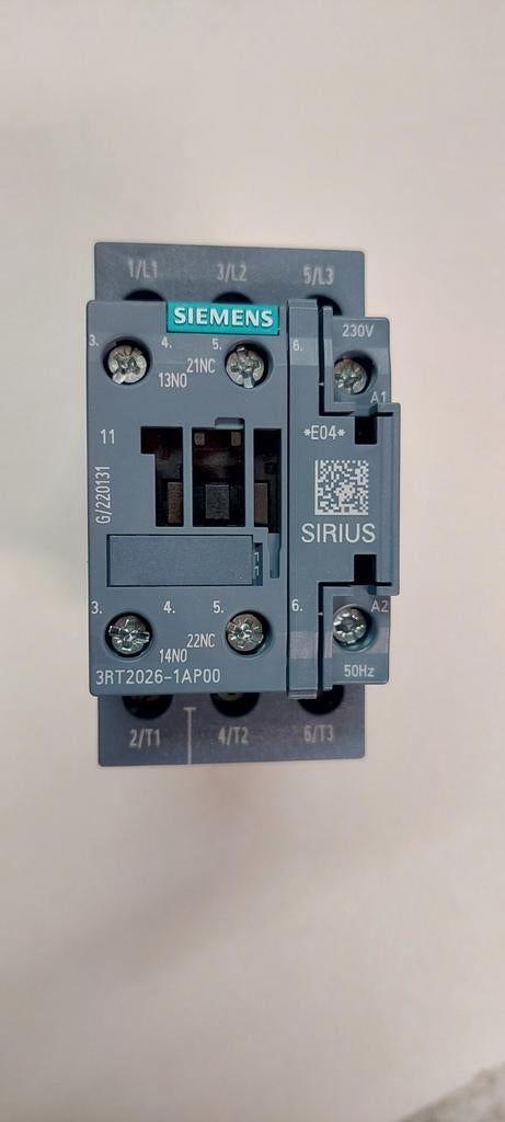 Contactor Siemens 230VAC 11kw AC-3 1NO 1NC - Nieuw, Ophalen of Verzenden, Nieuw