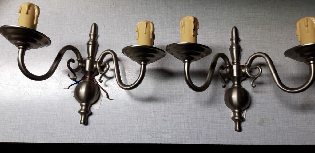 Koppel wandlichten tinkleur, Antiek en Kunst, Ophalen of Verzenden