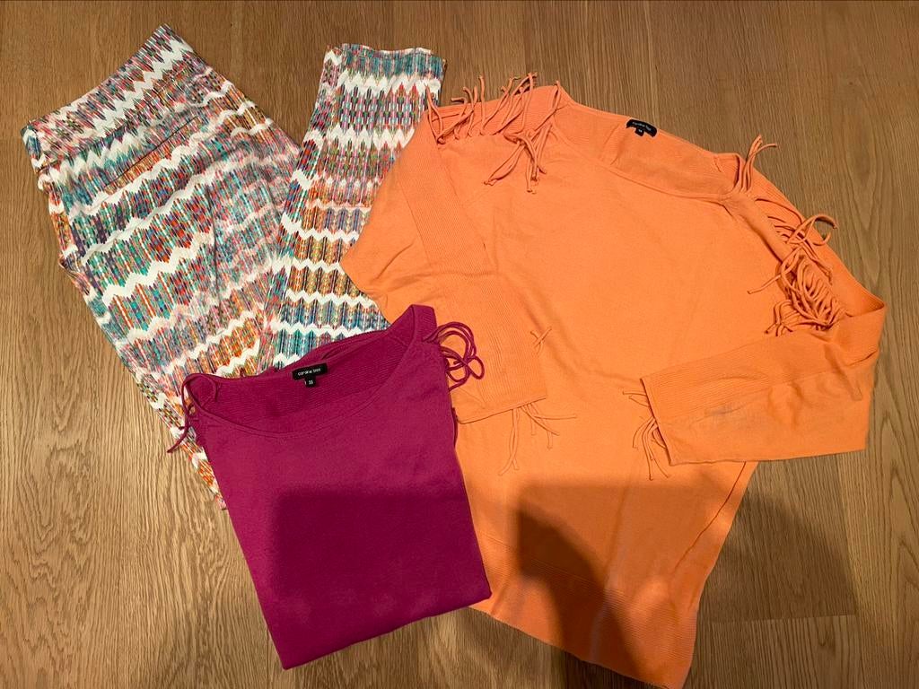 Zomerbroek met 2 passende truien Caroline Biss maat 36, Ophalen of Verzenden, Zo goed als nieuw