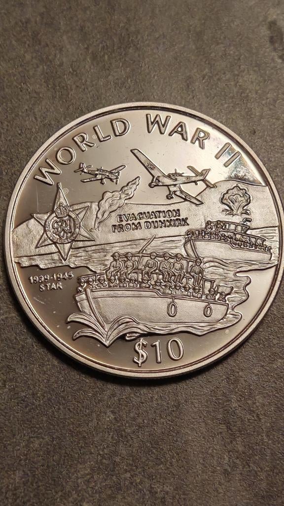 Liberia,10 Dollars 1997,1OZ 999% zilver proof.., Enlèvement ou Envoi, Autres pays, Monnaie en vrac, Argent