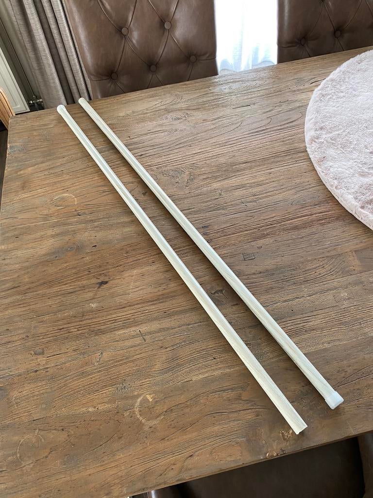 Tringles à rideaux beiges, Neuf, Beige, 100 à 150 cm, Enlèvement