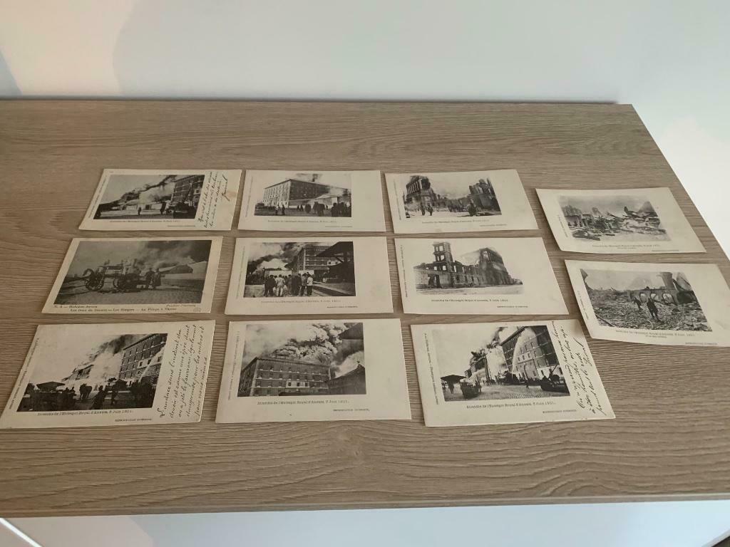 Oude postkaarten brand Antwerpen 1901, Enlèvement, Avant 1920, Anvers
