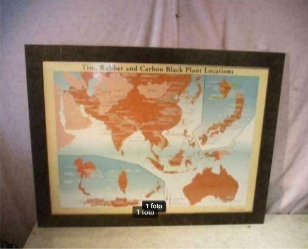 Zeer Stevige en Grote Fotolijst met landkaart - 85x65, Ophalen of Verzenden, Zo goed als nieuw