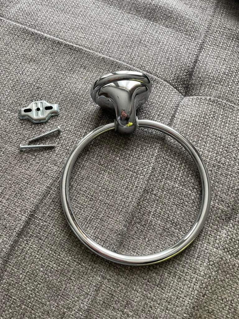 Te koop : Handdoekring Tiger chroom - Stainless, Ophalen, Gebruikt