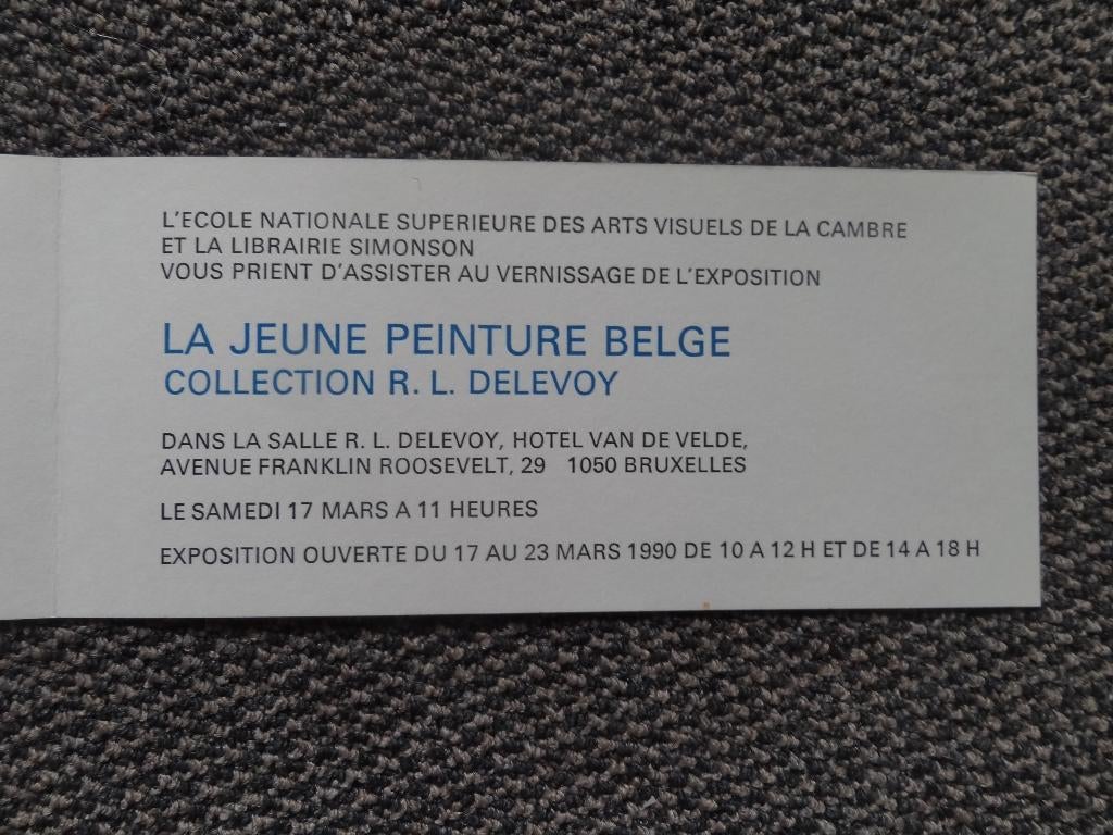Invitation vente La Jeune Peinture Belge, collection.Delevoy, Verzenden, Gelezen, Schilder- en Tekenkunst