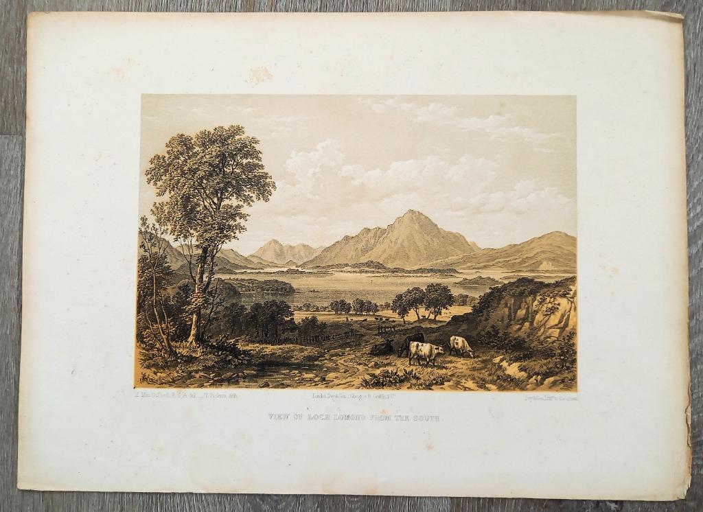 Lithografie Loch Lommond Chrichton Castle Glen Sannox etc., Enlèvement ou Envoi