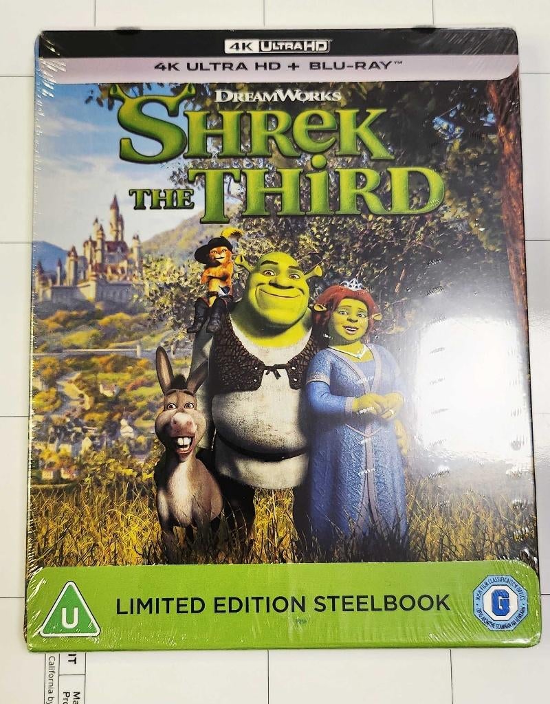 -Shrek The Third- 4K UHD Blu Ray Steelbook. NEW, Ophalen of Verzenden, Nieuw in verpakking, Tekenfilms en Animatie