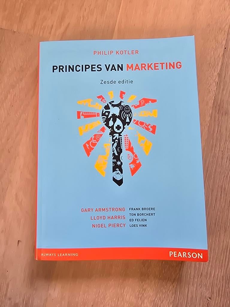 Principes van Marketing - 6e editie, Ophalen of Verzenden, Zo goed als nieuw