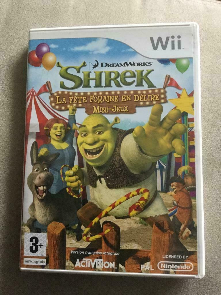Jeu Wii Shrek La fête foraine en délire mono-jeux, Ophalen of Verzenden, Gebruikt, Vanaf 3 jaar