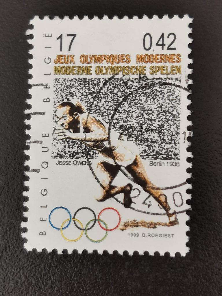 Belgie 1999 - 20e eeuw - sport - atletiek - Jesse Owens, Ophalen of Verzenden, Gestempeld, Sport