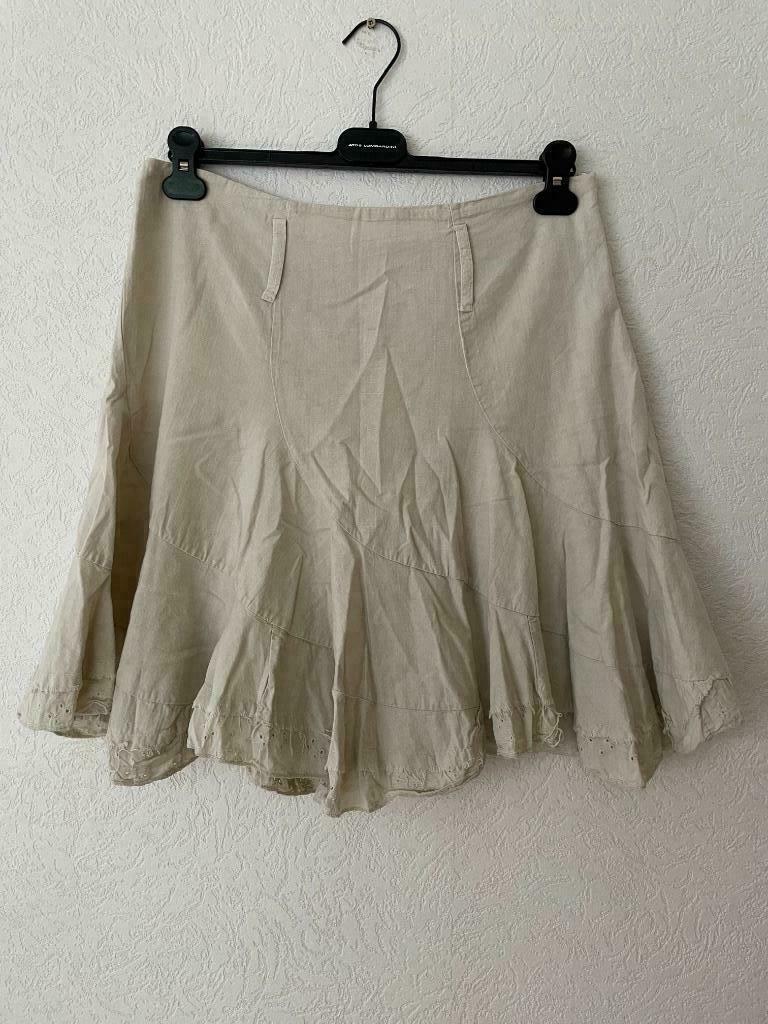 crème korte zomerrok, Taille 38/40 (M), Enlèvement ou Envoi, Comme neuf, L&L