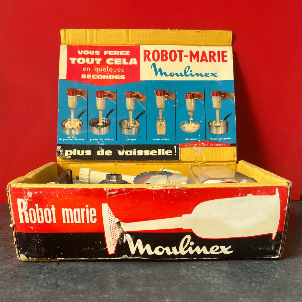 Vintage mixer met toebehoren Robot-Marie Moulinex jaren '50, Collections, Enlèvement, Maison et Meubles