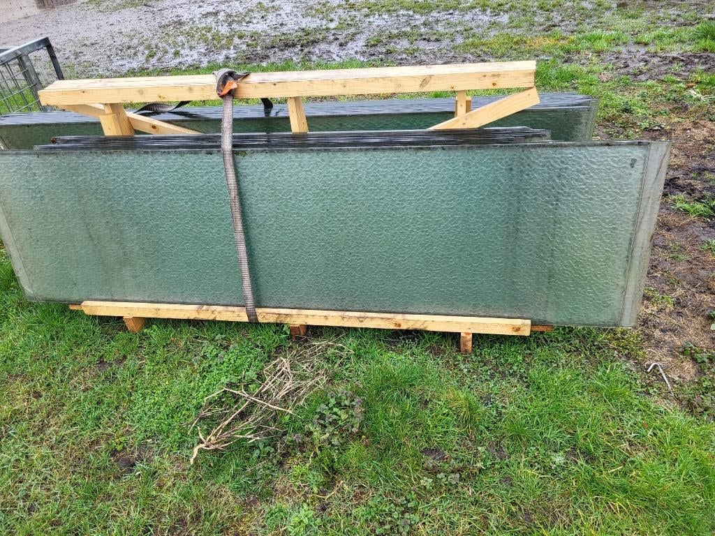 Serreglas martelé 213 x 58 cm (4 mm dikte), Ophalen, Zo goed als nieuw