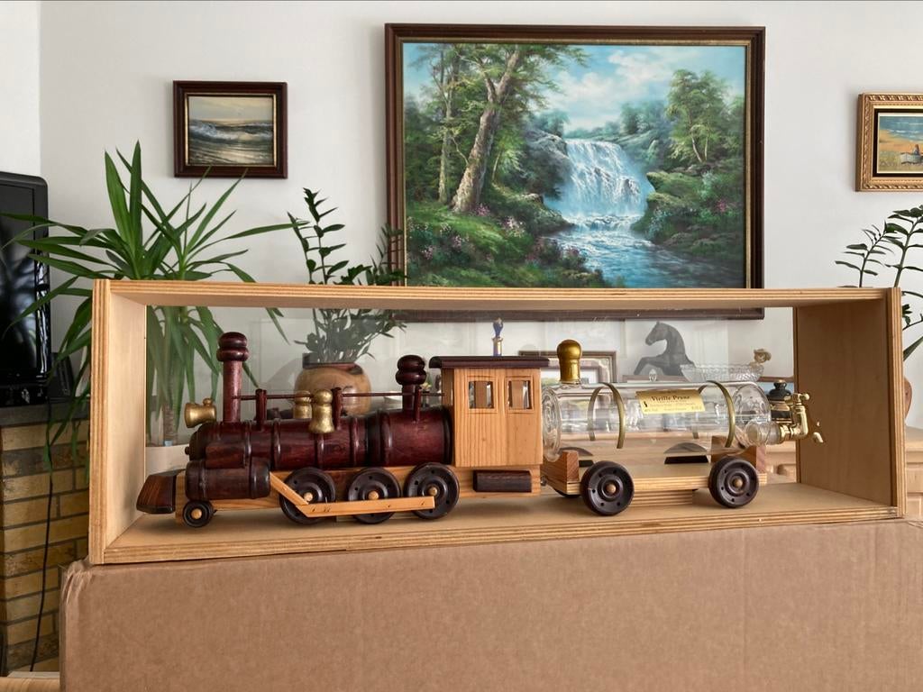 Locomotif et wagon en bois réservoir VIELLE PRUNE de 0,35 l, Enlèvement ou Envoi, Locomotive