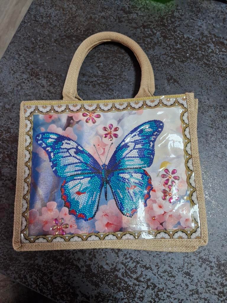 Nieuw!! Canvas tas met diamanten, Ophalen of Verzenden, Nieuw