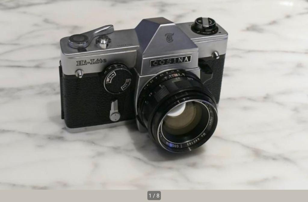 Cosina Hi-Lite en Cosina Auto 55mm/1.8 M42 draad, Ophalen of Verzenden, 1960 tot 1980, Fototoestel
