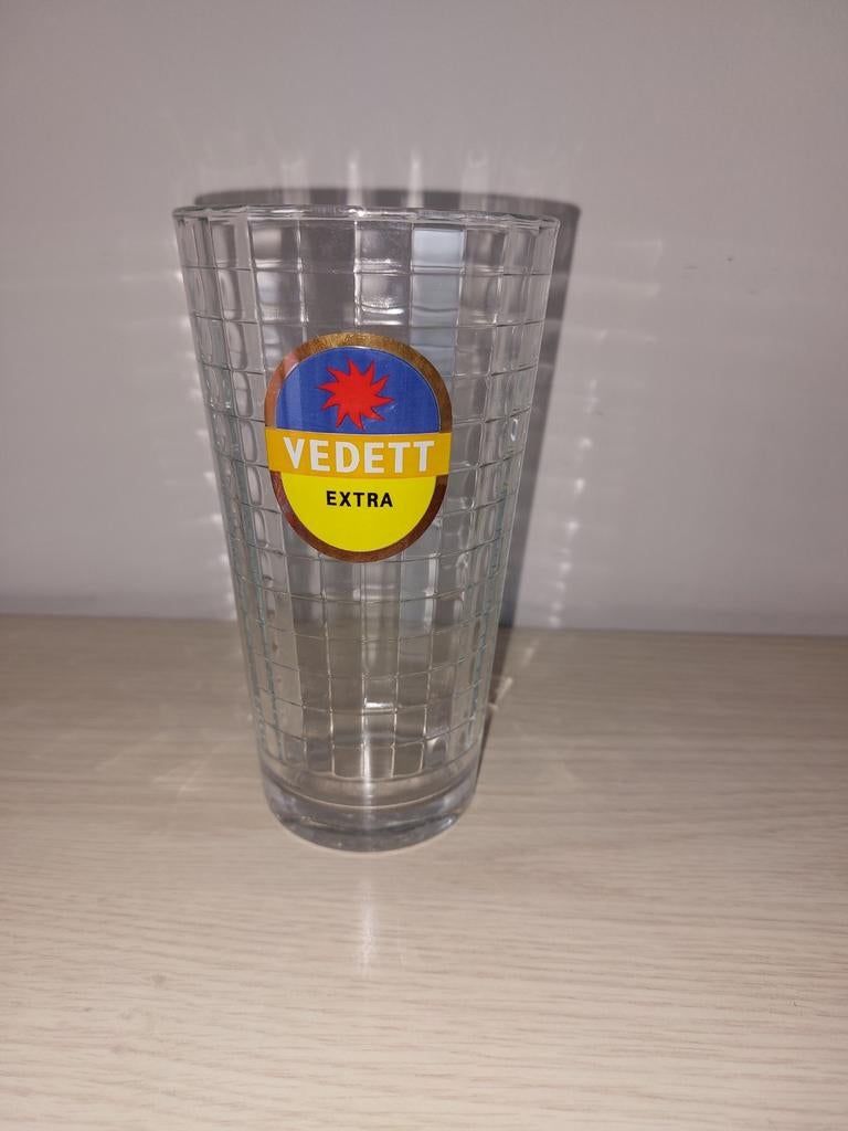 Vedett boerkens glas, Verzamelen, Biermerken, Ophalen of Verzenden, Zo goed als nieuw, Glas of Glazen, Overige merken