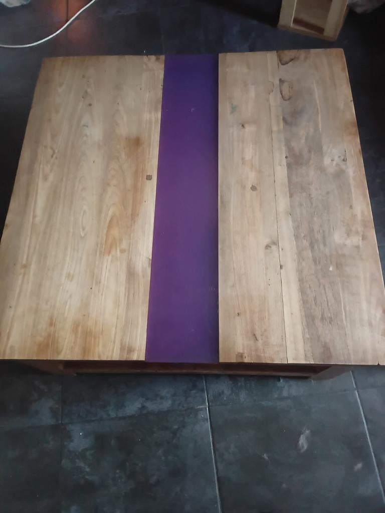 Table basse en teck, Enlèvement, Carré, Teck