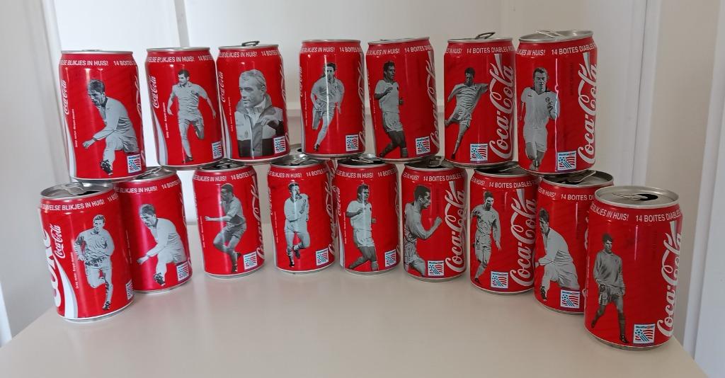 Retro Cola Blikjes Rode Duivels WK 1994, Enlèvement ou Envoi, Utilisé, Emballage