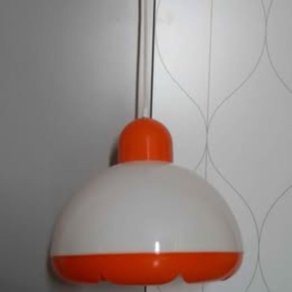 Lampe suspendue vintage, Enlèvement, Utilisé, Synthétique, 50 à 75 cm