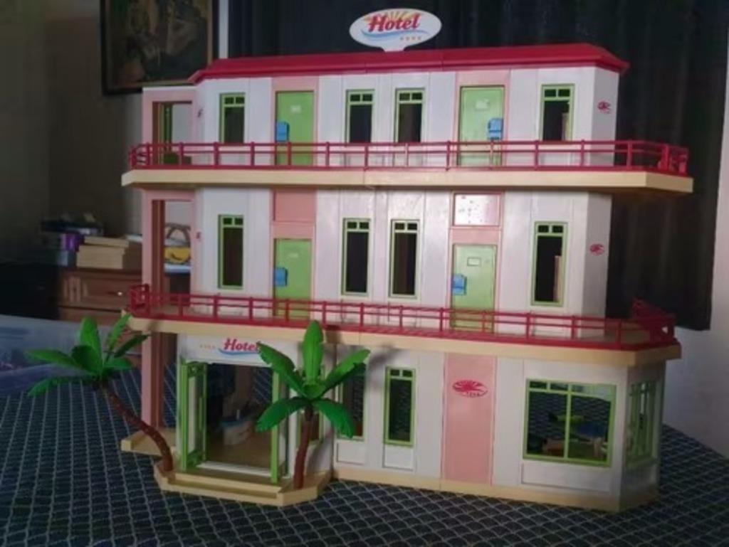 +++ HÔTEL PLAYMOBIL (5265) AVEC ETAGE SUPPLEMENTAIRE (6296), Enlèvement, Utilisé, Ensemble complet