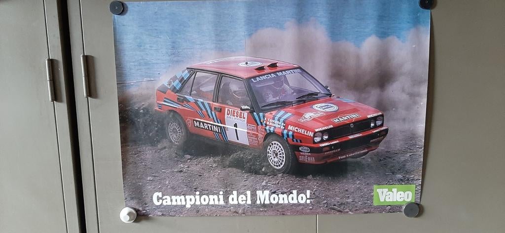 Affiche Lancia Delta Intergale Biasion Championne du Monde, Enlèvement ou Envoi