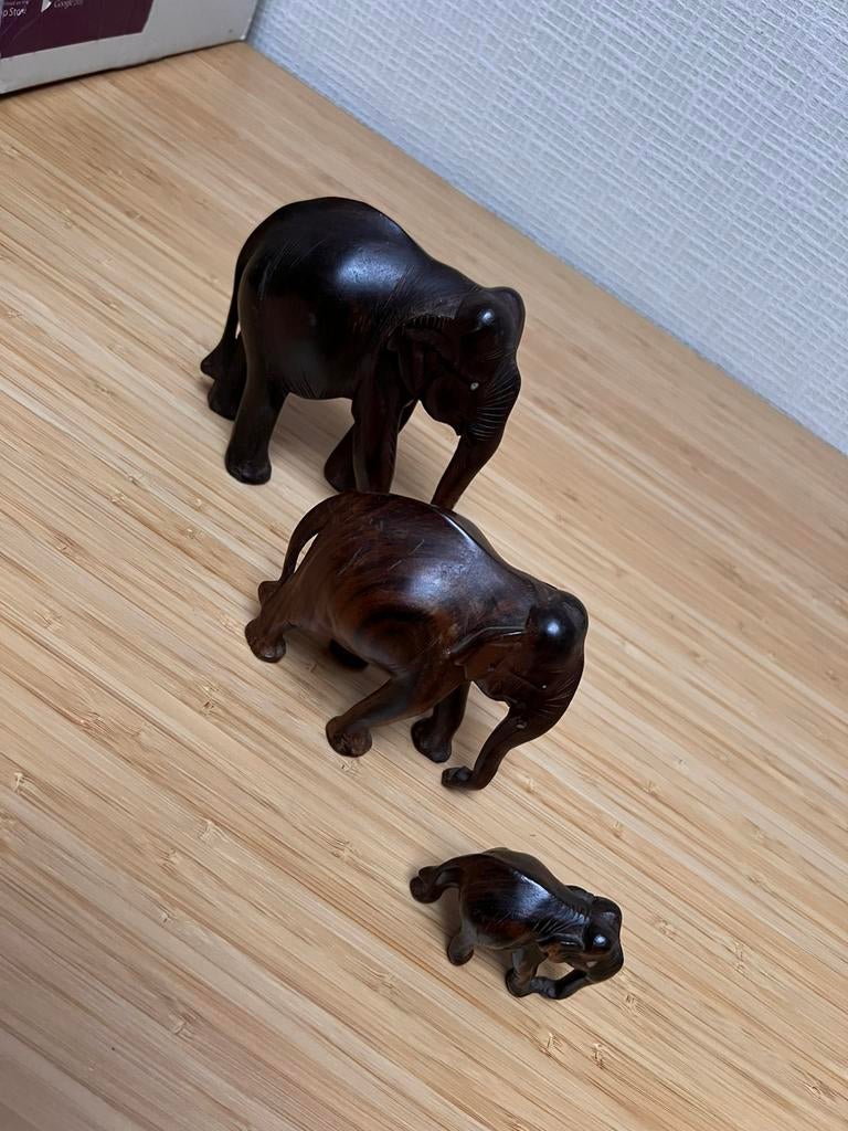 Houten olifantjes, Ophalen of Verzenden, Gebruikt