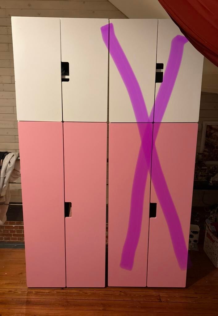 Ikea Stuva kleerkast roze (1!), Ophalen, Met deur(en), 50 tot 100 cm, Zo goed als nieuw