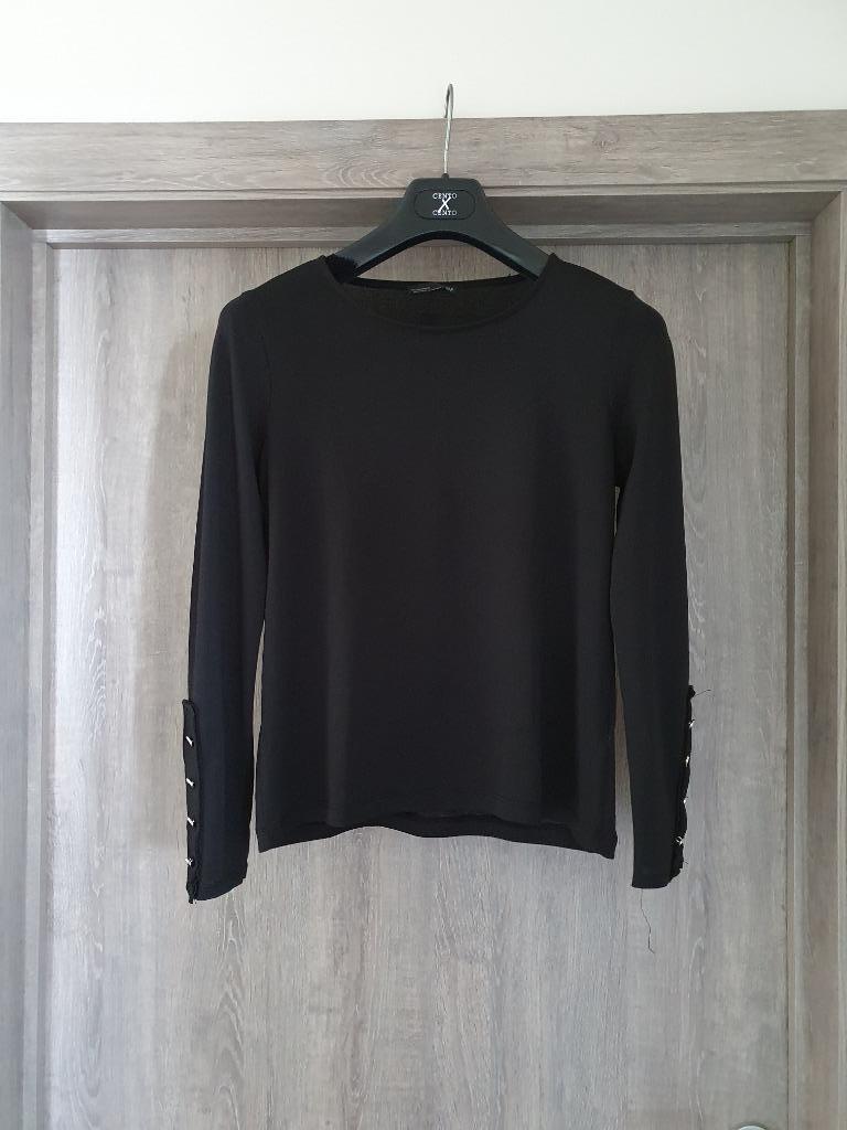 Nieuwe zwarte winter t-shirt Zara S/M, Maat 38/40 (M), Nieuw, Ophalen of Verzenden, Lange mouw