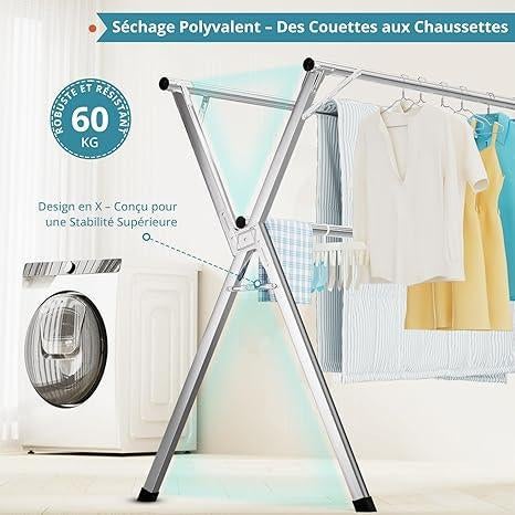 étendoir pliable | Étendoir à linge | LIVRAISON GRATUITE, Jardin & Terrasse, Sèche-linge & Lave-linge, Neuf, JAUREE, -, -