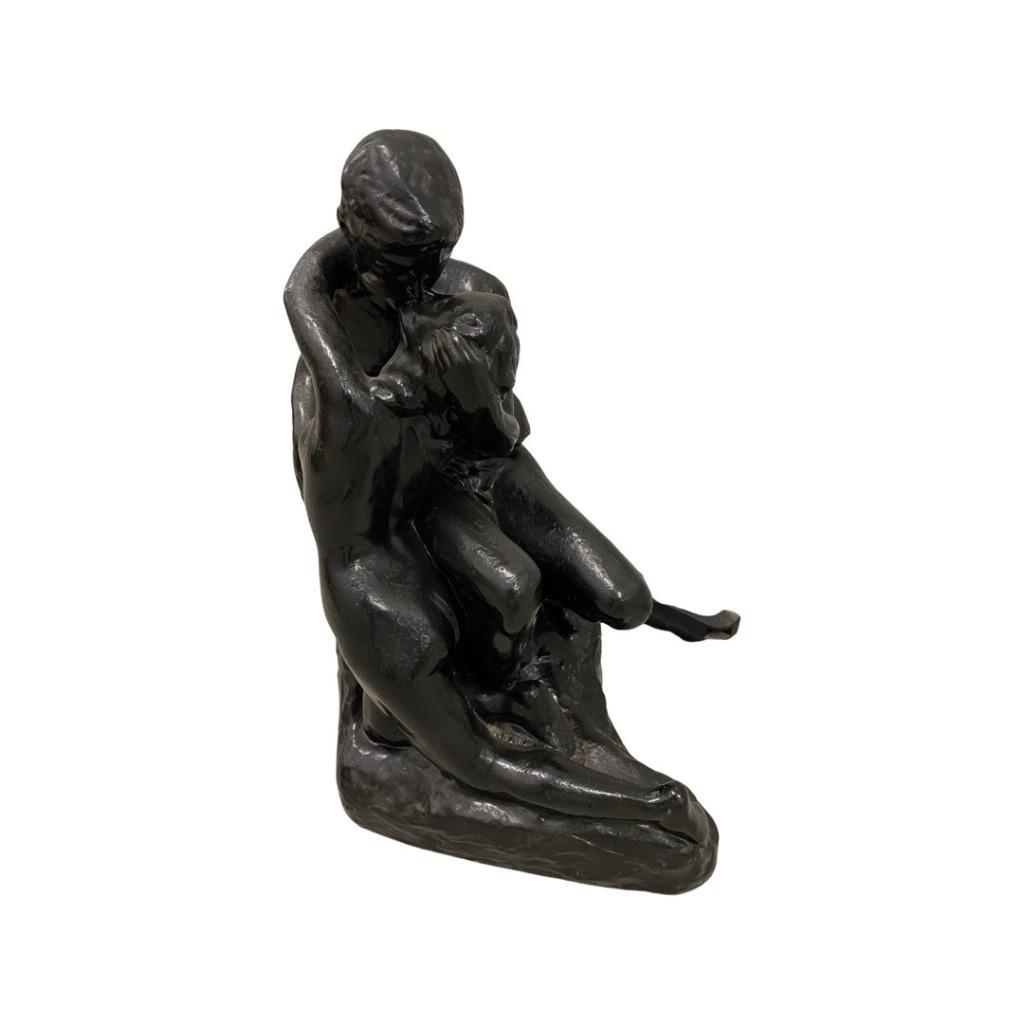 Sculpture Plâtre : Le Baiser, Couple Enlacé, Antiquités & Art, Enlèvement ou Envoi