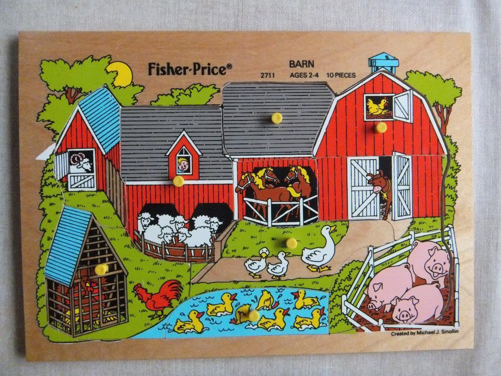 houten puzzel,fisher price, Kinderen en Baby's, Ophalen of Verzenden, Gebruikt, Overige typen