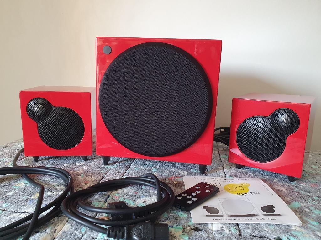 Système audiophile actif 2.1 Classe D Triangle Color 123, Autres marques, 60 à 120 watts, Utilisé, Autres types