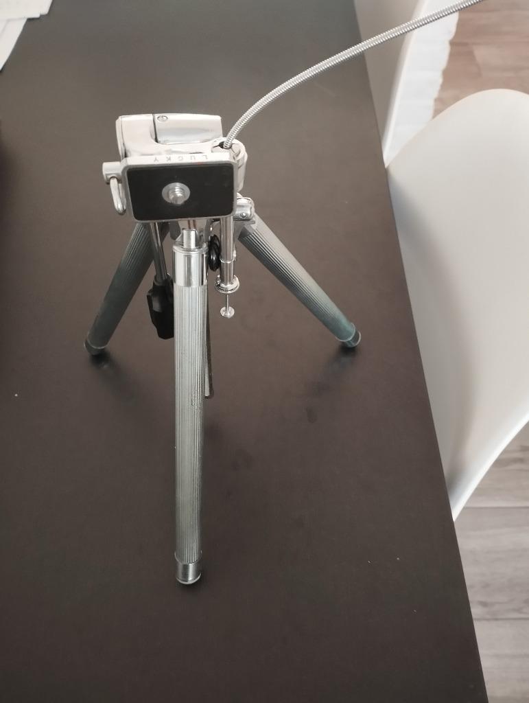 Fotostatief Tripod Lucky met opbergtas, Ophalen of Verzenden, Gebruikt, Minder dan 150 cm, Driepoot