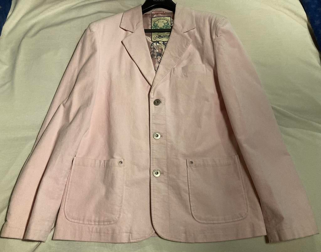 Licht roze fluwelen heren blazer XL, Las Istas Bonitas, Ophalen of Verzenden, Roze, Maat 56/58 (XL)