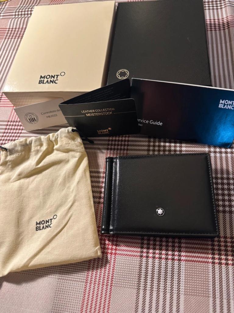 Montblanc wallet met clip, Handtassen en Accessoires, Portemonnees, Zwart, Nieuw, Met knipsluiting, Ophalen