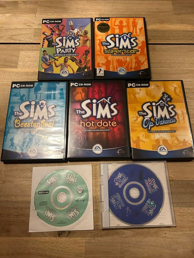 PC CDrom - The sims uitbereidingsbundel, Games en Spelcomputers, 1 speler, Ophalen, Gebruikt, Role Playing Game (Rpg)