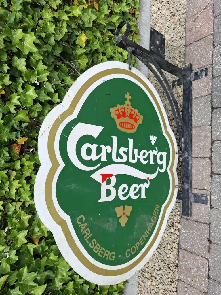 Calsberg bord, Ophalen, Gebruikt, Reclamebord, Plaat of Schild, Overige merken