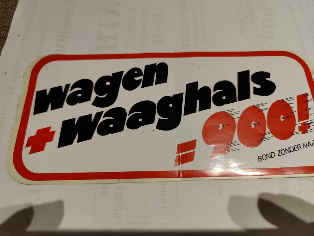 WAGEN PLUS WAAGHALS IS 900 Sticker, Verzamelen, Ophalen of Verzenden, Nieuw, Bedrijf of Vereniging