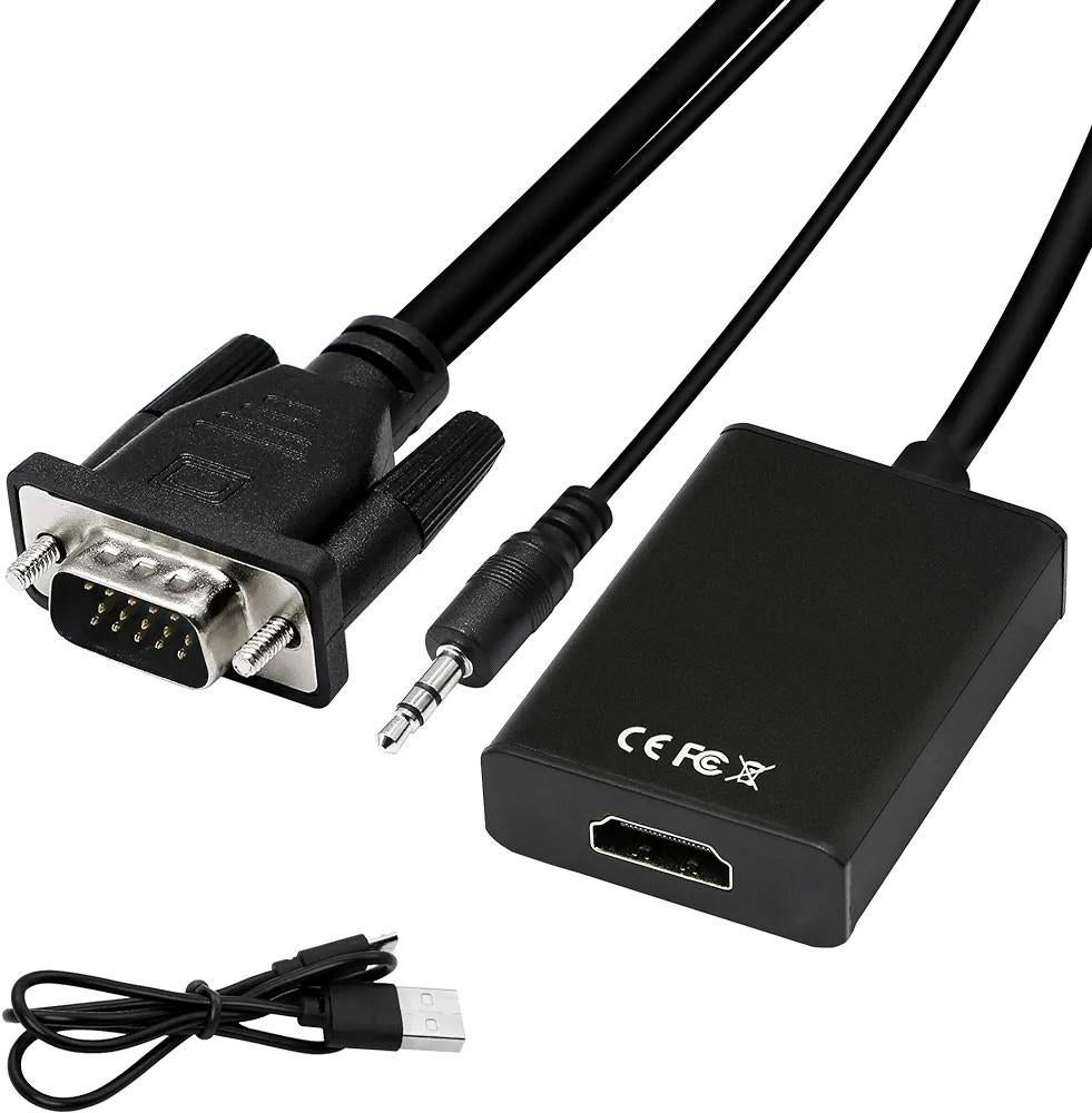 VGA naar HDMI actieve Adapter 1080P VGA Male>HDMI Female, Ophalen of Verzenden, Nieuw